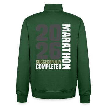 Marathon 2026 - Unisex Organic Zip Sweatshirt by Stanley/Stella - bottle green - Back - AI Model Male 185 dark (185cm)