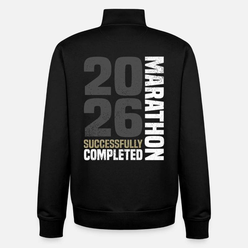 Marathon 2026 - Sweat zippé unisexe en coton bio Stanley/Stella - noir