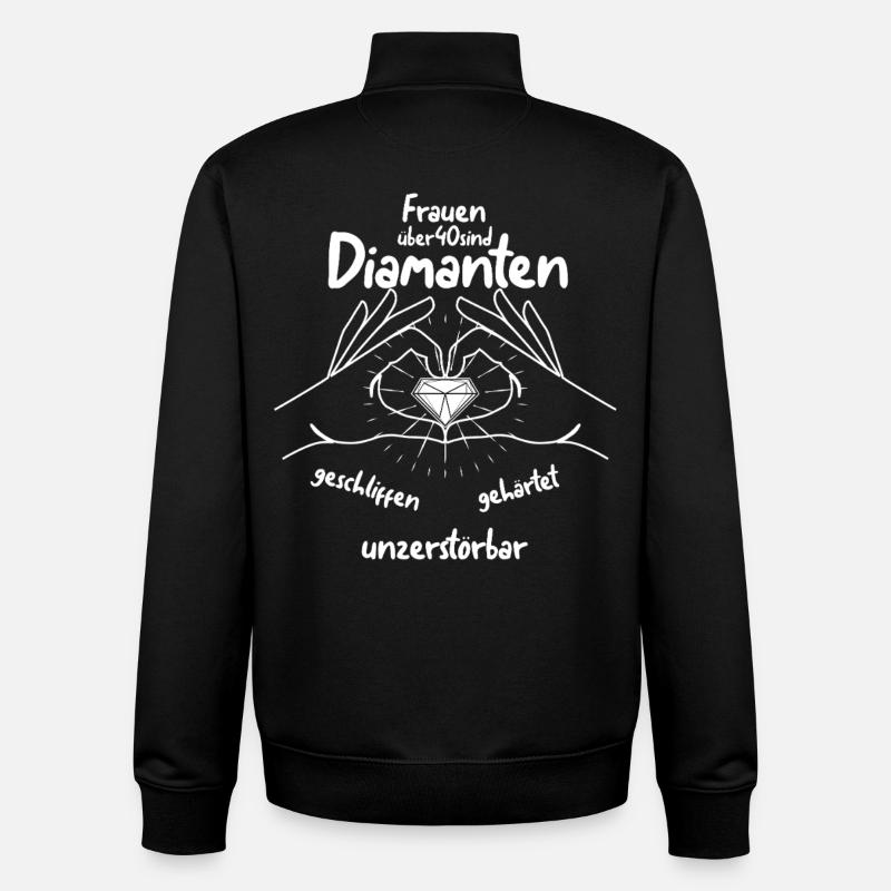 40e anniversaire - Sweat zippé unisexe en coton bio Stanley/Stella - noir