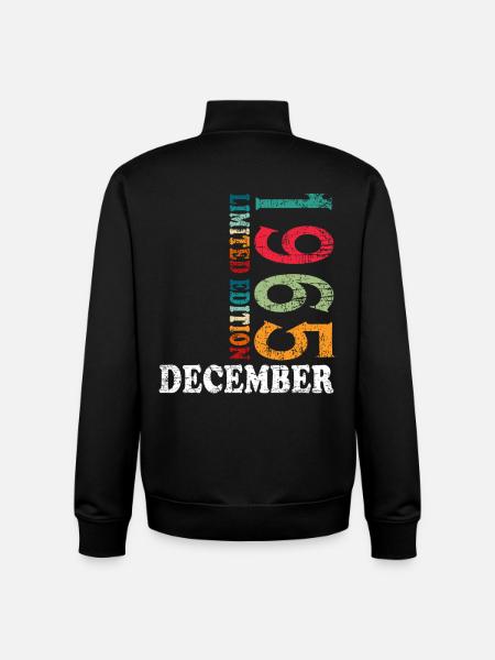 Birthday in December 1965 - December - Unisex Organic Zip Sweatshirt by Stanley/Stella - black