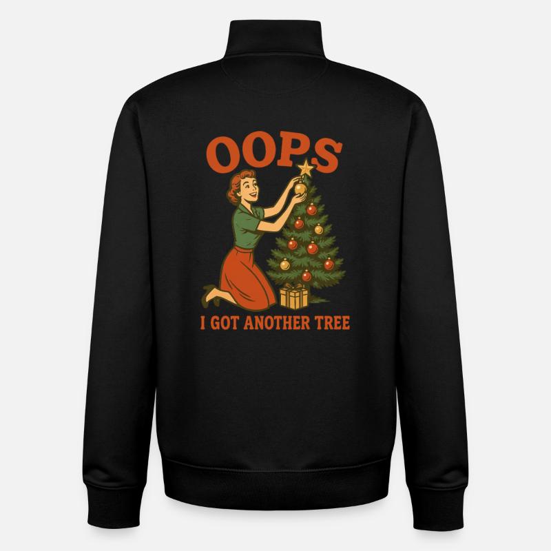 Oups, j’ai un autre arbre - Sweat zippé unisexe en coton bio Stanley/Stella - noir