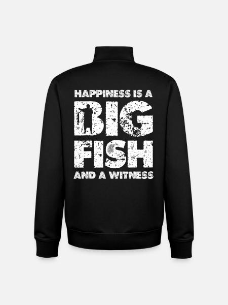 Big Pisces Happiness - Unisex Organic Zip Sweatshirt by Stanley/Stella - black