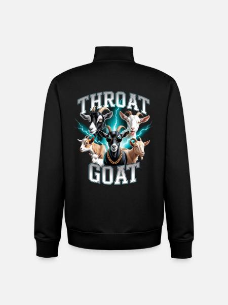 Throat Goat Meme Y2K Bootleg Unwearable - Unisex Organic Zip Sweatshirt by Stanley/Stella - black