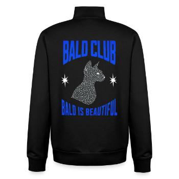 Kahl ist wunderschön Sphynx Katze Haarloser Club - Unisex Organic Zip Sweatshirt von Stanley/Stella - Schwarz - Hinten - AI Model Male 185 light (185cm)