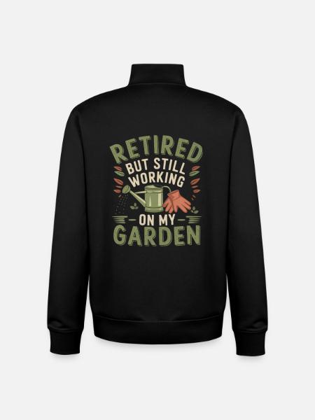 Humor Pensioner - Unisex Organic Zip Sweatshirt by Stanley/Stella - black