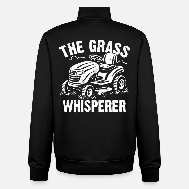 The Grass Whisperer - Unisex Organic Zip Sweatshirt by Stanley/Stella - black
