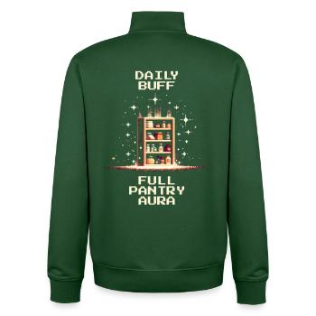 Full pantry | Pixel Art - Unisex Organic Zip Sweatshirt by Stanley/Stella - bottle green - Back - AI Model Male 185 dark (185cm)