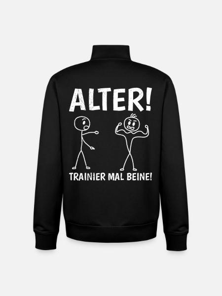Stick Figure TRAIN LEGS Fun - Unisex Organic Zip Sweatshirt by Stanley/Stella - black