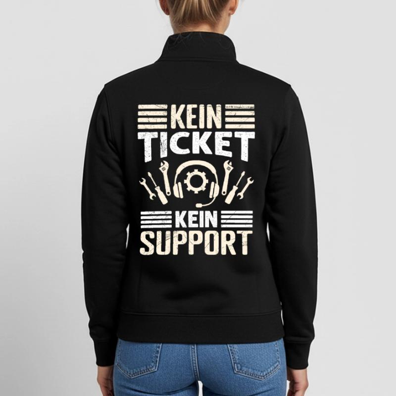 Nerd Computer PAS DE TICKET PAS DE SUPPORT DRÔLE Sweat zippé unisexe en coton bio Stanley/Stella