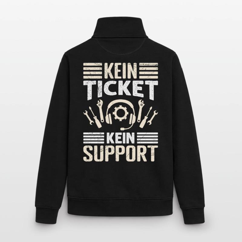 Nerd Computer PAS DE TICKET PAS DE SUPPORT DRÔLE Sweat zippé unisexe en coton bio Stanley/Stella