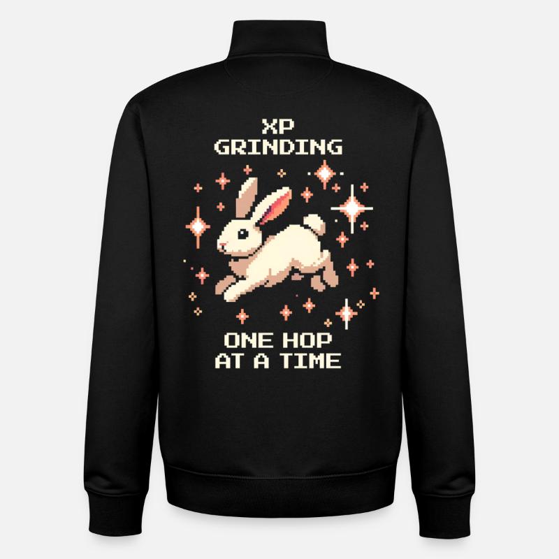 Broyage XP | Hoppel Progress - Sweat zippé unisexe en coton bio Stanley/Stella - noir