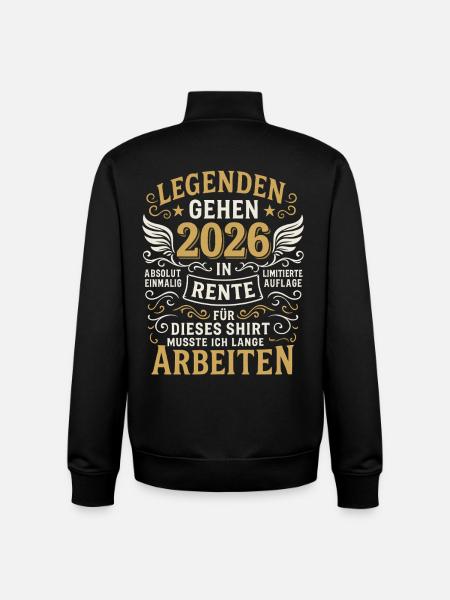 Legends to Retire in 2026 – Shirt - Unisex Organic Zip Sweatshirt by Stanley/Stella - black