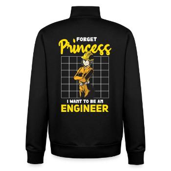 Ingenieurin Power Bauplantraum - Unisex Organic Zip Sweatshirt von Stanley/Stella - Schwarz - Hinten - AI Model Male 185 light (185cm)