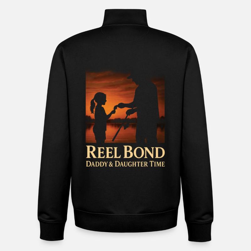 Reel Bond Daddy & Daughter Time - Sweat zippé unisexe en coton bio Stanley/Stella - noir