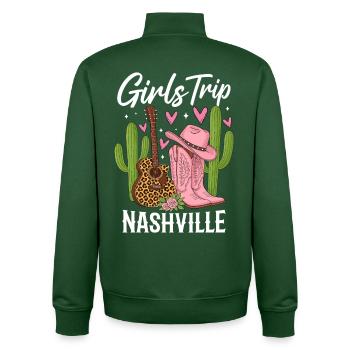 Girls Trip Nashville - Unisex Organic Zip Sweatshirt von Stanley/Stella - Flaschengrün - Hinten - AI Model Male 185 dark (185cm)