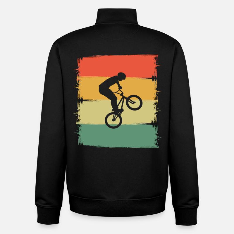 Le BMX - Sweat zippé unisexe en coton bio Stanley/Stella - noir