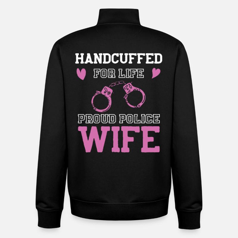 Handschellen Liebe Polizeifrau - Unisex Organic Zip Sweatshirt von Stanley/Stella - Schwarz