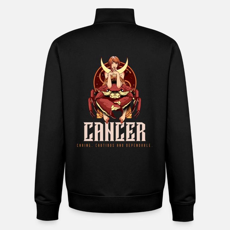Krebs - Unisex Organic Zip Sweatshirt von Stanley/Stella - Schwarz