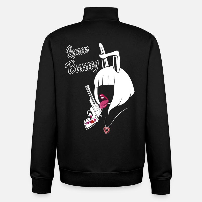 Amoureux - Sweat zippé unisexe en coton bio Stanley/Stella - noir