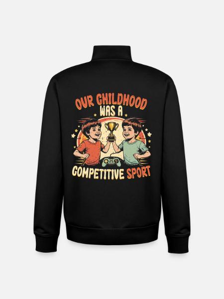 Sibling Brother Sister Competitive Sport - Unisex Organic Zip Sweatshirt by Stanley/Stella - black