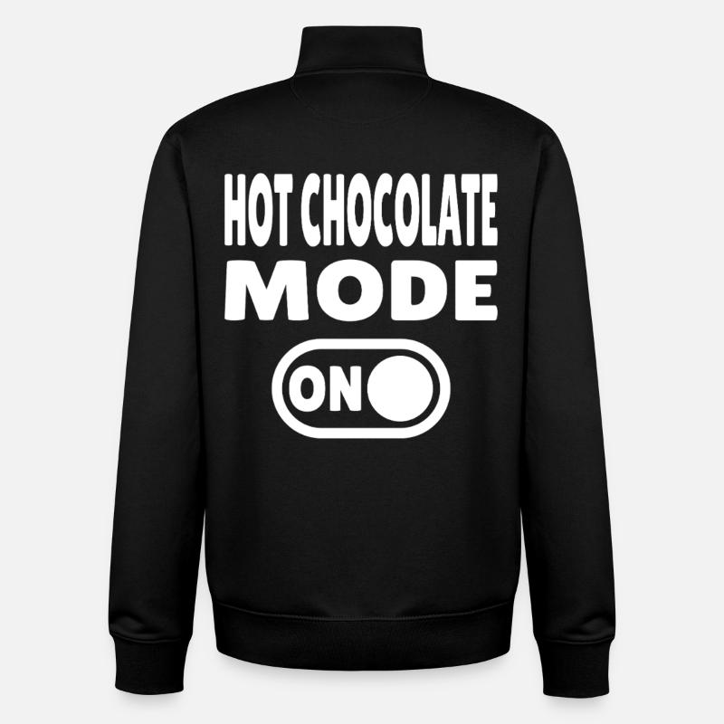 Mode chocolat chaud activé - Sweat zippé unisexe en coton bio Stanley/Stella - noir