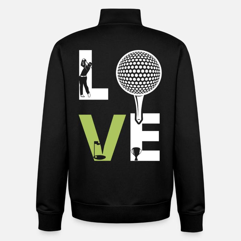 golfe - Sweat zippé unisexe en coton bio Stanley/Stella - noir