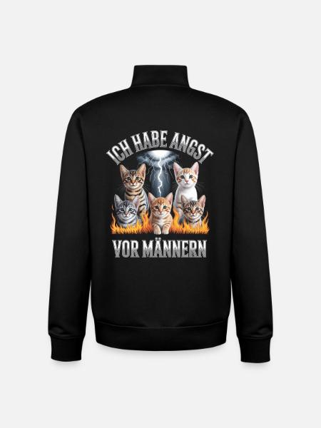 I'm Afraid of Men Unwearable Bootleg - Unisex Organic Zip Sweatshirt by Stanley/Stella - black