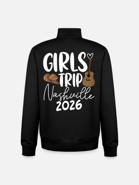 Girls Trip Nashville 2026 - Unisex Organic Zip Sweatshirt by Stanley/Stella - black