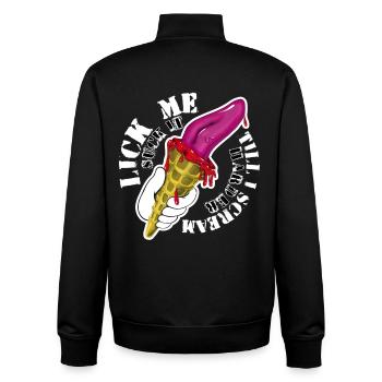 Kiss me - Unisex Organic Zip Sweatshirt von Stanley/Stella - Schwarz - Hinten - AI Model Male 185 light (185cm)