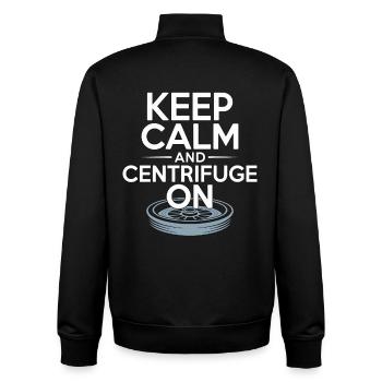 Lab Technician Keep Calm And Medical Technologist - Unisex Organic Zip Sweatshirt von Stanley/Stella - Schwarz - Hinten - AI Model Male 185 light (185cm)