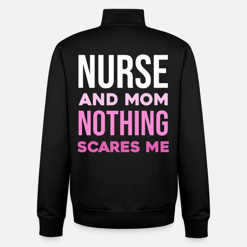 Krankenschwester und Mutter: Unerschrocken - Unisex Organic Zip Sweatshirt von Stanley/Stella - Schwarz