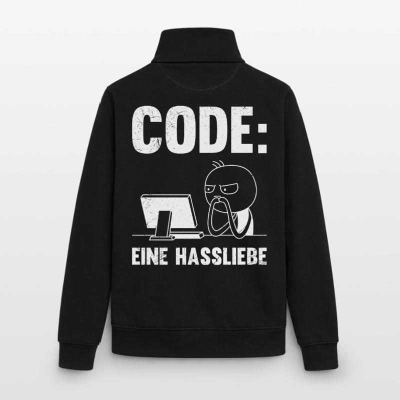 Codeur : UNE RELATION AMOUR-HAINE DRÔLE Sweat zippé unisexe en coton bio Stanley/Stella
