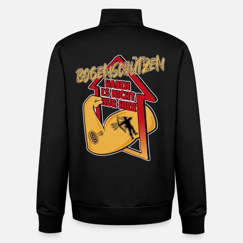 Bogen schießen - Unisex Organic Zip Sweatshirt von Stanley/Stella - Schwarz