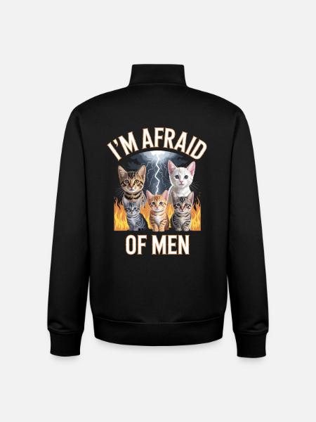 I'm Afraid Of Men Unwearable Bootleg - Unisex Organic Zip Sweatshirt by Stanley/Stella - black