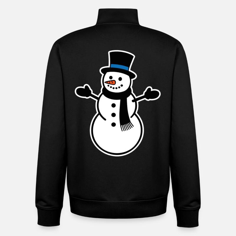 Schneemann - Unisex Organic Zip Sweatshirt von Stanley/Stella - Schwarz