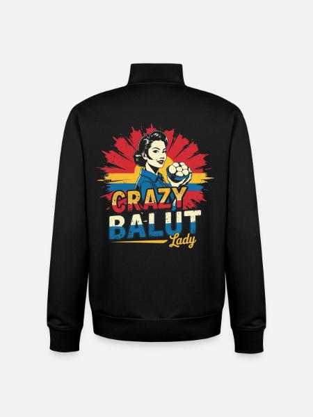 Crazy Balut Lady Philippines - Unisex Organic Zip Sweatshirt by Stanley/Stella - black