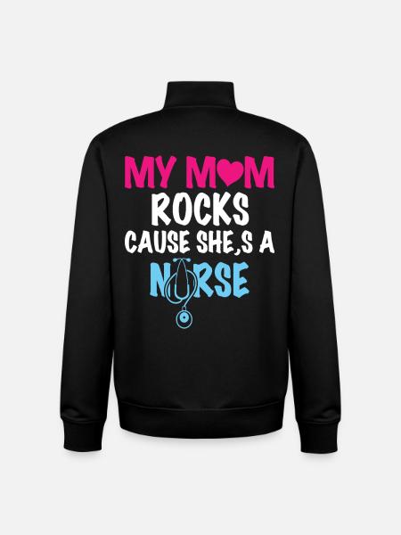 Maman infirmière - Sweat zippé unisexe en coton bio Stanley/Stella - noir