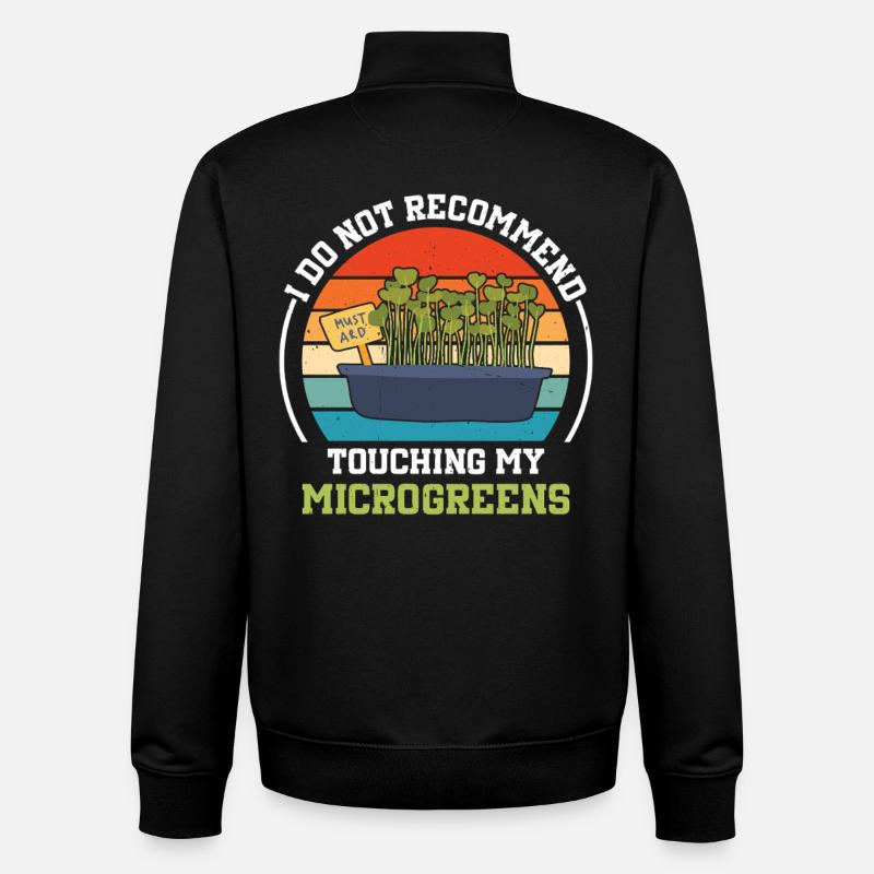  Microgreens Farmer Sprout Lover Gardener - Unisex Organic Zip Sweatshirt by Stanley/Stella - black
