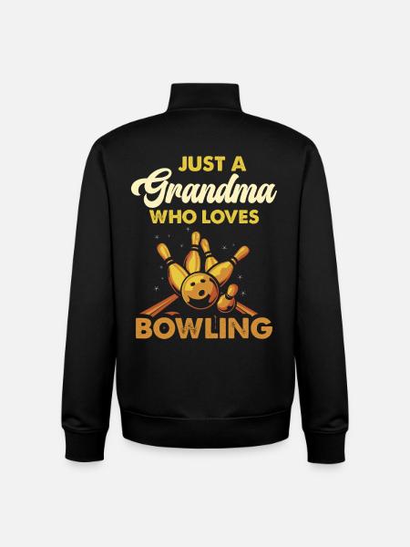 Bowling Oma Liebt Bowling - Unisex Organic Zip Sweatshirt von Stanley/Stella - Schwarz