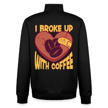 Ex-Kaffeetrinker I Broke Up With Coffee - Unisex Organic Zip Sweatshirt von Stanley/Stella - Schwarz - Hinten - AI Model Male 185 light (185cm)