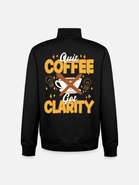 Coffee withdrawal decaffeinated ex-coffee drinker - Unisex Organic Zip Sweatshirt by Stanley/Stella - black