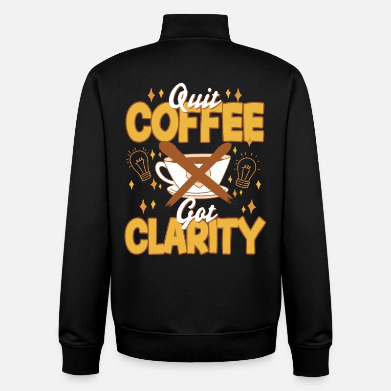 Coffee withdrawal decaffeinated ex-coffee drinker - Unisex Organic Zip Sweatshirt by Stanley/Stella - black