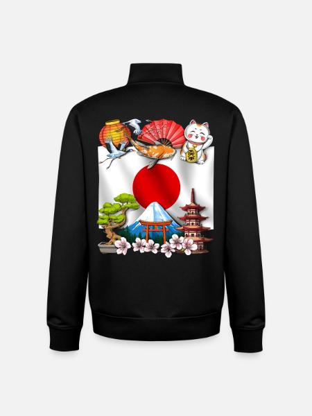 Japan - Unisex Organic Zip Sweatshirt by Stanley/Stella - black