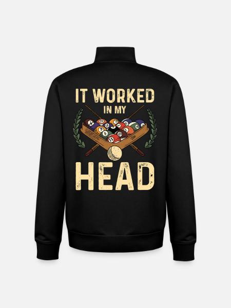 Head Has Pool Humor - Unisex Organic Zip Sweatshirt by Stanley/Stella - black