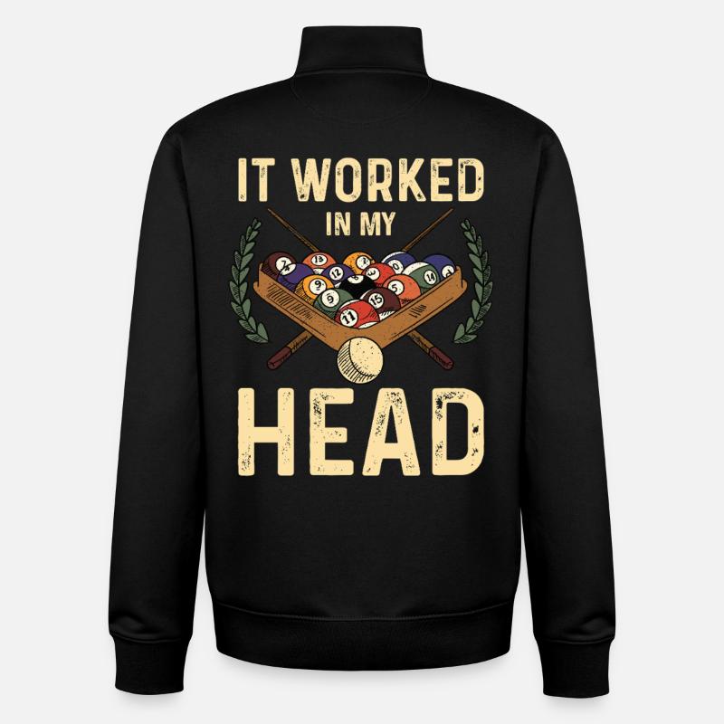 Kopf Hat Pool Humor - Unisex Organic Zip Sweatshirt von Stanley/Stella - Schwarz