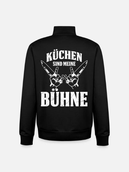 LES CUISINES SONT MA SCÈNE Amusant - Sweat zippé unisexe en coton bio Stanley/Stella - noir