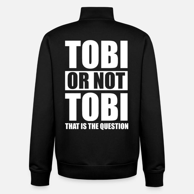 Tobi or not Tobi - Unisex Organic Zip Sweatshirt von Stanley/Stella - Schwarz