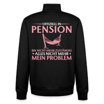 Civil servant farewell work colleague in retirement - Unisex Organic Zip Sweatshirt by Stanley/Stella - black - Back - AI Model Male 185 light (185cm)