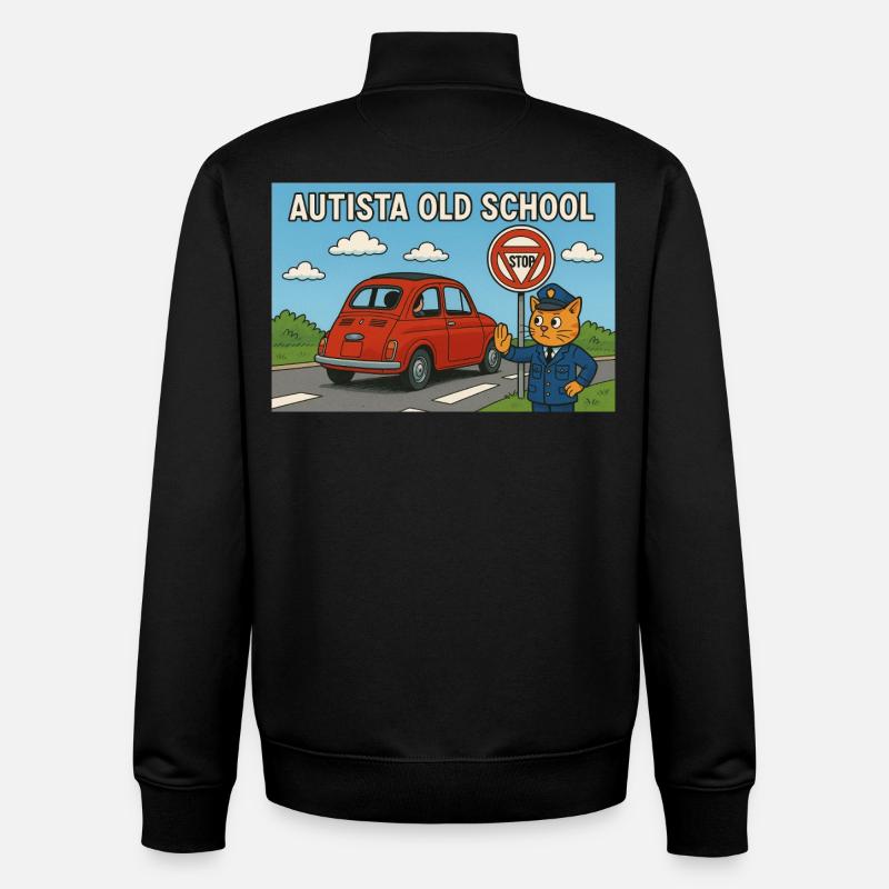 Autista_old_school - Unisex Organic Zip Sweatshirt von Stanley/Stella - Schwarz