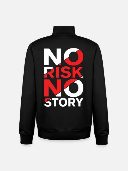 No Risk No Story - Unisex Organic Zip Sweatshirt by Stanley/Stella - black